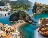 Ischia cosa vedere in un giorno: terme naturali, borgo marinaro, castello medievale e un piatto tipico.