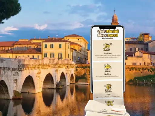 Guida digitale per scoprire cosa vedere a Rimini in un giorno: colazione, passeggiata e cibo locale.