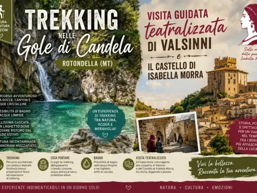 Trekking nelle Gole di Candela e visita teatralizzata a Valsinni: un'avventura indimenticabile tra natura e storia in Puglia.