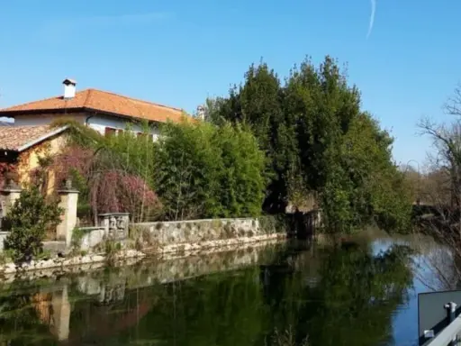 Splendide passeggiate vicino Milano, con un canale tranquillo, alberi fioriti e un sentiero per godersi la natura.