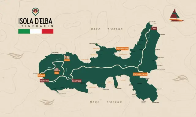 Itinerario Isola d'Elba: cosa vedere in 3 giorni tra Portoferraio, Porto Azzurro, Marciana e le spiagge.