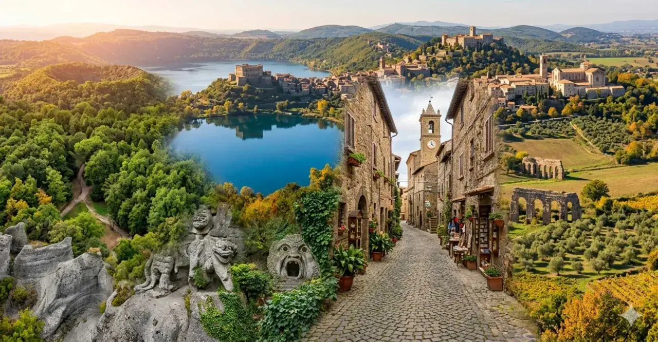 Un viaggio tra i borghi più belli del Lazio: lago, castelli, vicoli medievali e antiche rovine.